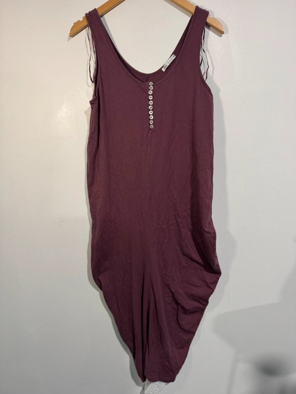 ZARA Dress Tight Long Sleeveless S Bordeaux/RT Ladies